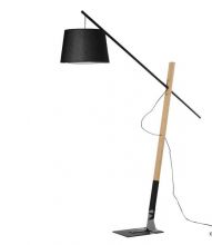 Garda lampa podłogowa E27 12W czarna/drewno